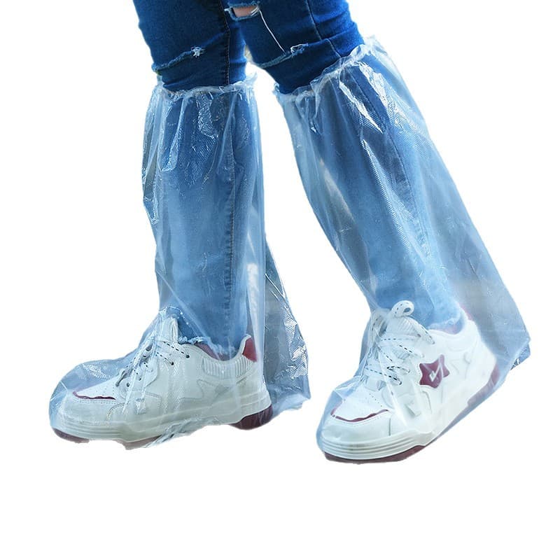 Disposable Rain Shoe Covers, Waterproof, Anti-Slip, Transparent Plastic, Thickened and Durable, Rain Boot Covers, High-Top and Long-Length