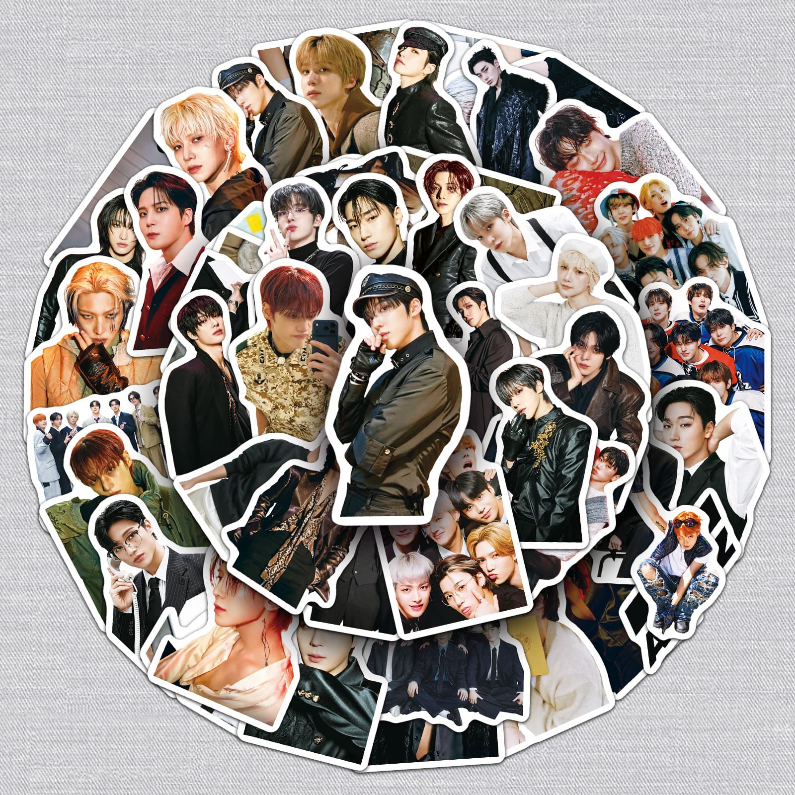 50pcs ATEEZ Korean Boy Band Stickers Star Merch Idol Waterproof DIY Decal for Water Bottle