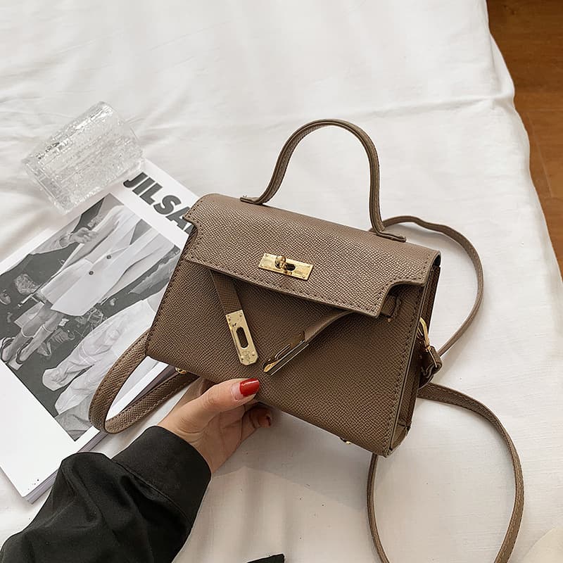 Handbag Minimalist Commuter Women's Bag 2025 New Trendy Lock Mini Shoulder Crossbody Bag Stylish Kelly Bag