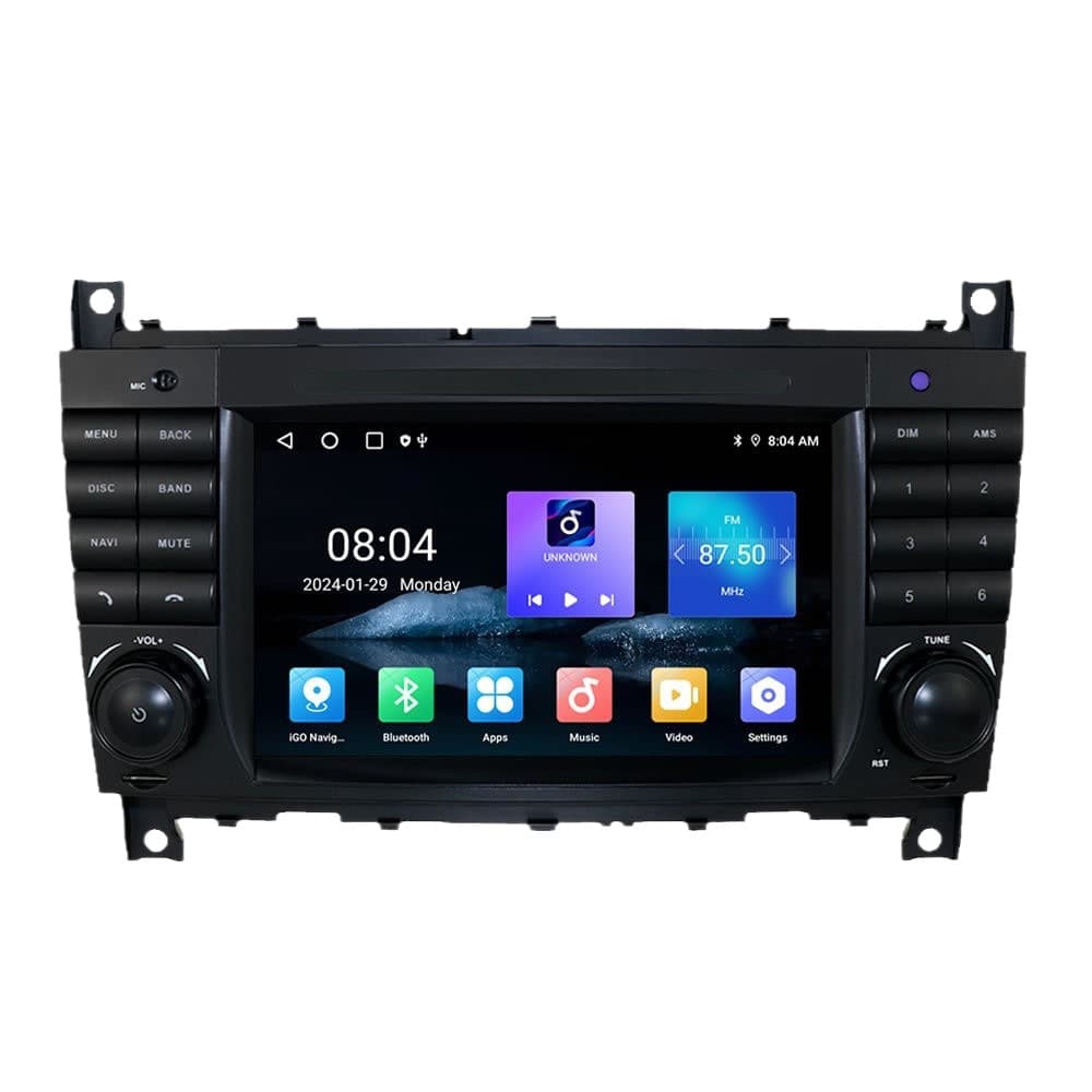 Benz C-Class W203 W209 Navigation Reverse Camera Android Navigation Audio Video Large Screen HD Car