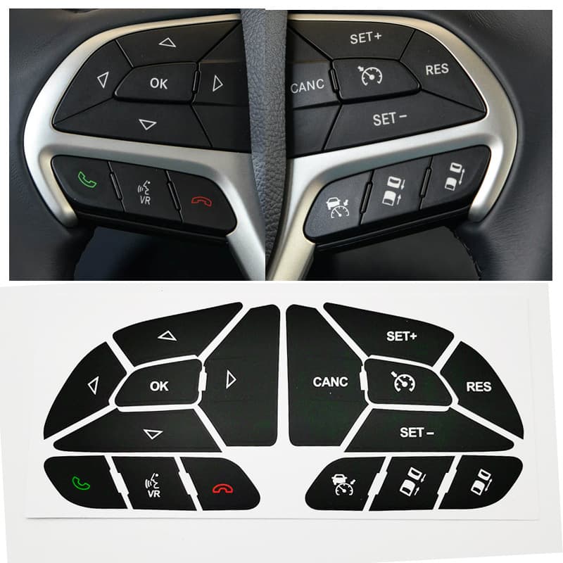 Steering Wheel Button Repair Sticker for Jeep Cherokee/Commander/Grand Cherokee