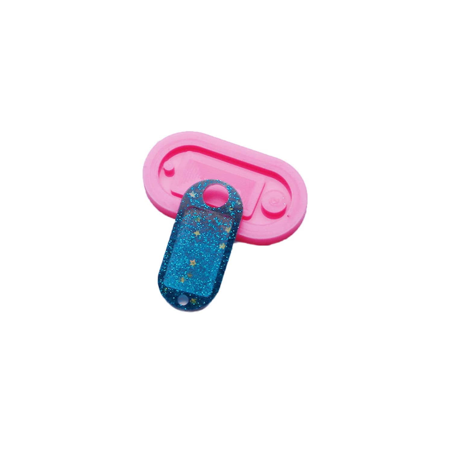 Shiny Frame Keychain Mold Silicone Epoxy Mold DIY Souvenir Resin Casting Pendant Crafts