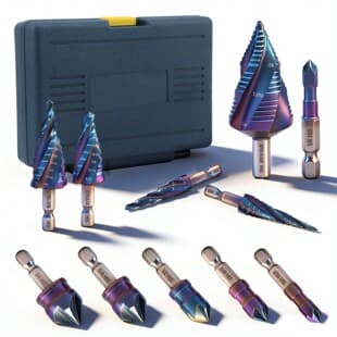 Cross-border Step Drill Cone Drill HSS High Hardness Drill Bit, 5PC HSS Step Drill + 6PC Chamfer Tool Set