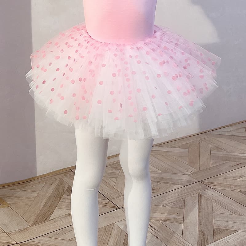 Girls Dance Tulle Skirt Pink Half Skirt Children Tutu Net Tutu Practice Skirt Pink Girl Short Skirt Body