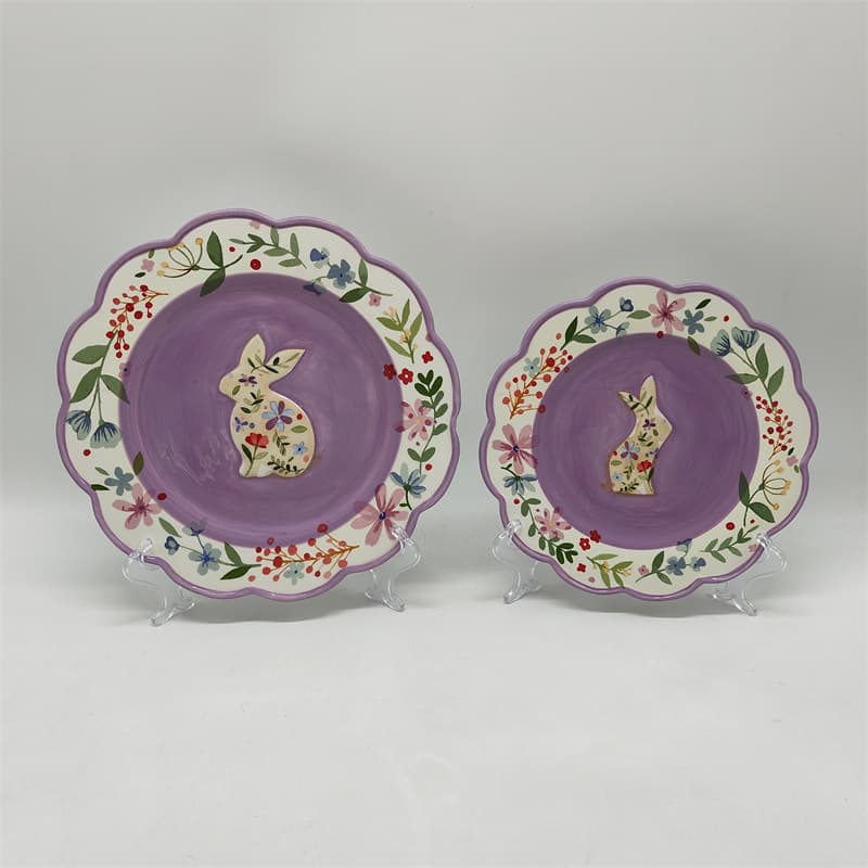 Easter Bunny Floral Ceramic Plate Teapot Jar Mug Pepper Shaker Dish Easter Wholesale Tableware