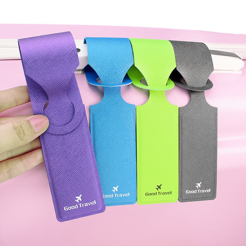 Creative Integrated Luggage Tag with PU Material for Check-In and Travel, Essential for International Trips