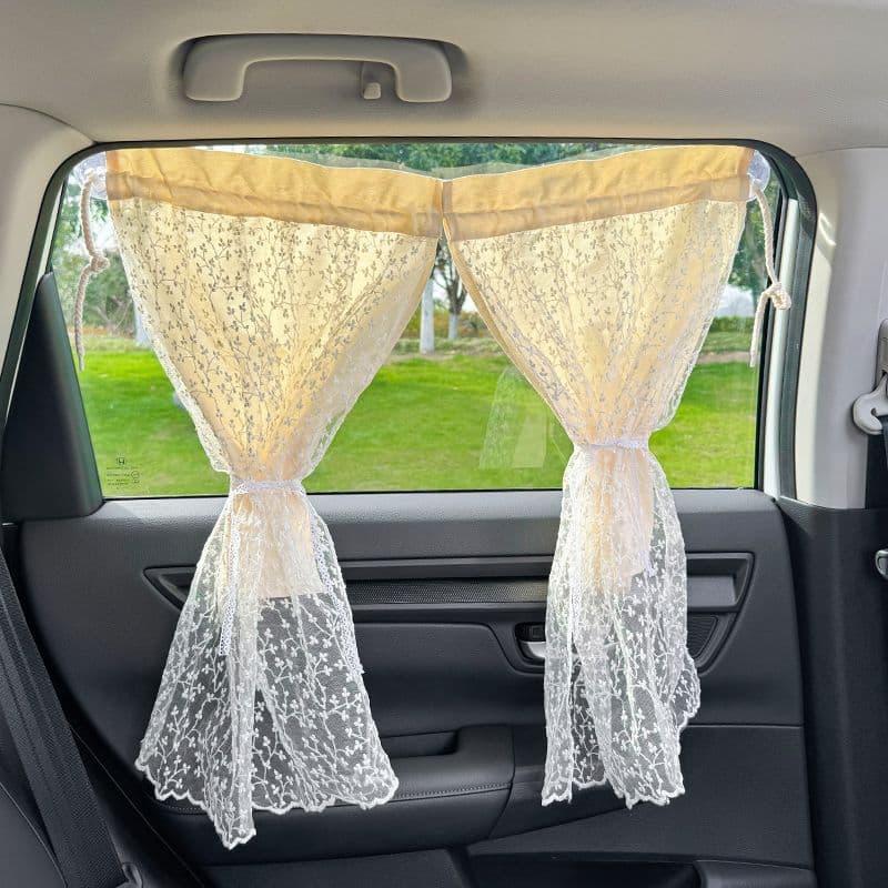 Car embroidery lace flower sunshade car universal sunshade baby car window side window sun protection heat insulation sunshade