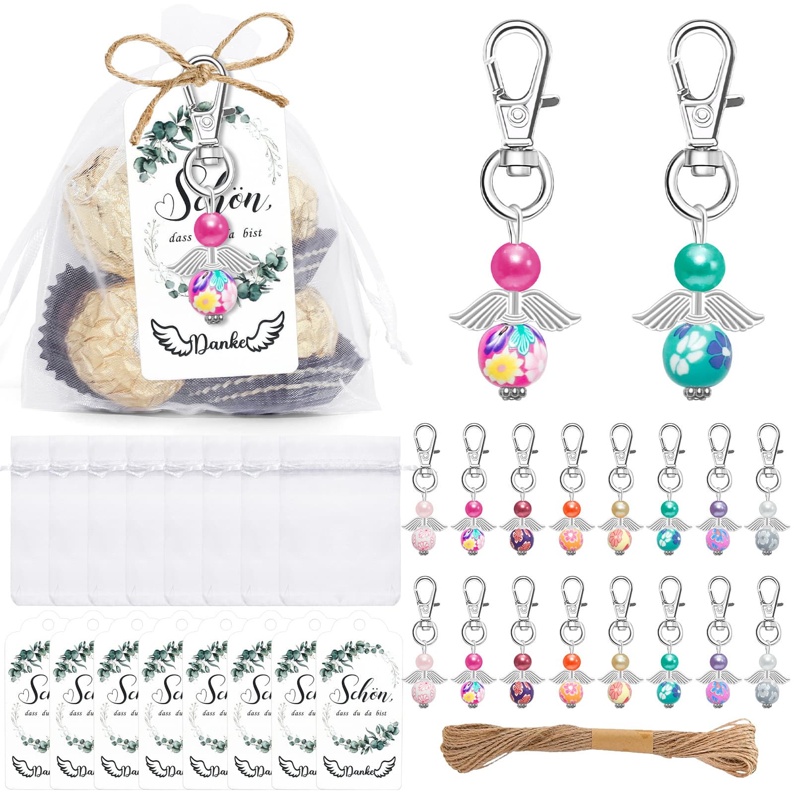 Cross-border creative guardian angel keychain gift wedding birthday baptism communion party party thank you gift