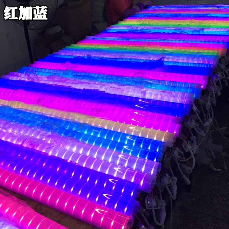 LED digital tube, external control full-color running horse light tube screen, hotel decoration storefront, colorful outline advertising building, outdoor