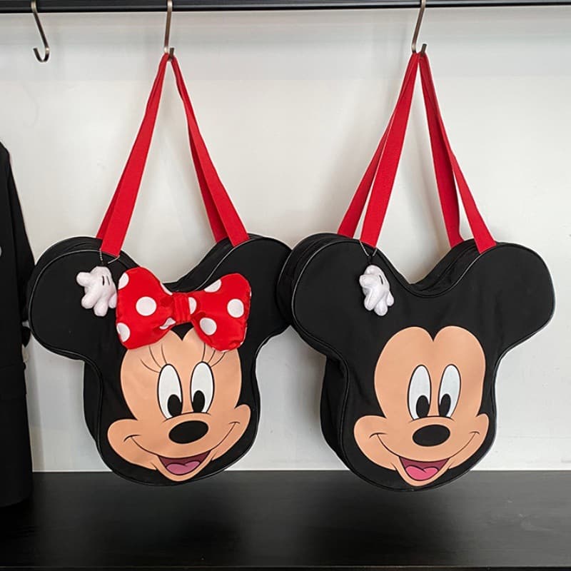 Fun Mickey shape large-capacity shoulder bag 2026 new Japanese style cute cartoon Minnie tote bag hand-held bag
