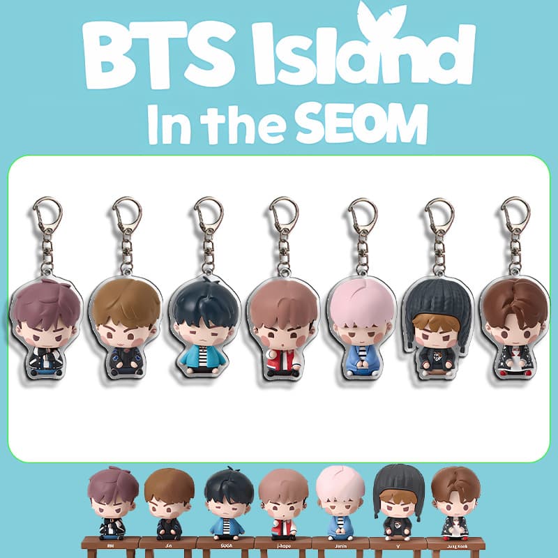 BTS New Doll Image Acrylic Keychain Bag Pendant JK V Peripherals