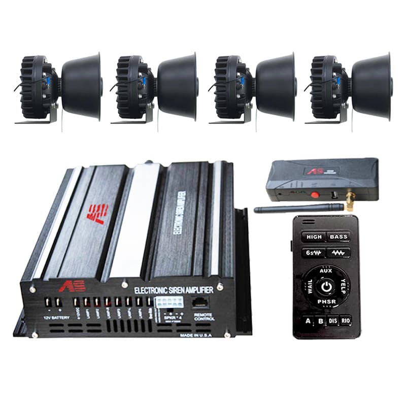 A10-2 Wireless Remote Control Car Alarm Vehicle-Mounted High-Definition Loudspeaker High-Power Heat-Dissipating Round-Mouth Siren Horn