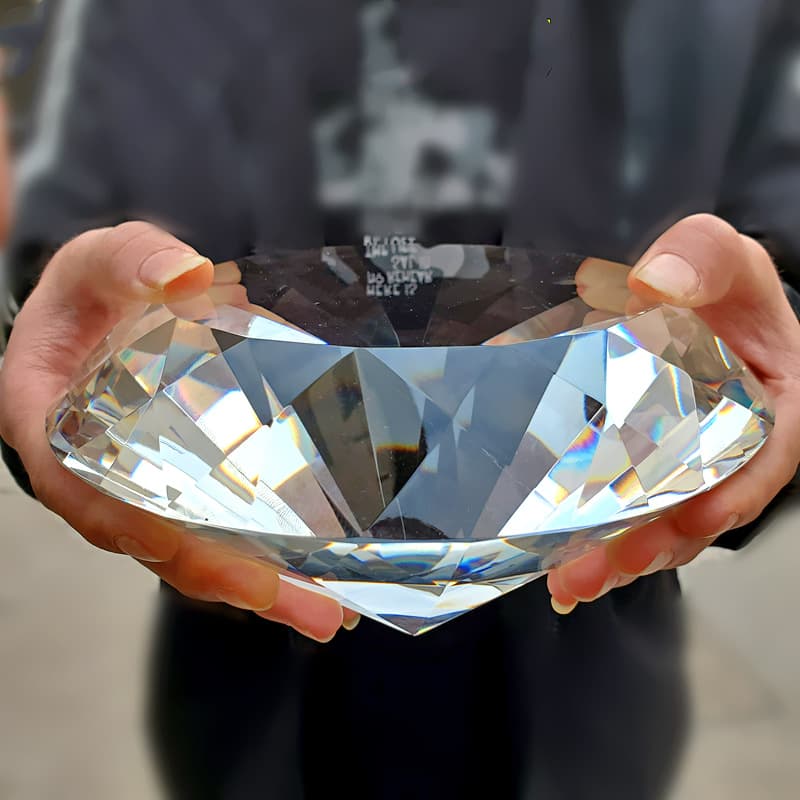 Transparent Crystal White 10mm-200mm Glass Simulation Jewelry Pujiang Crystal Crafts