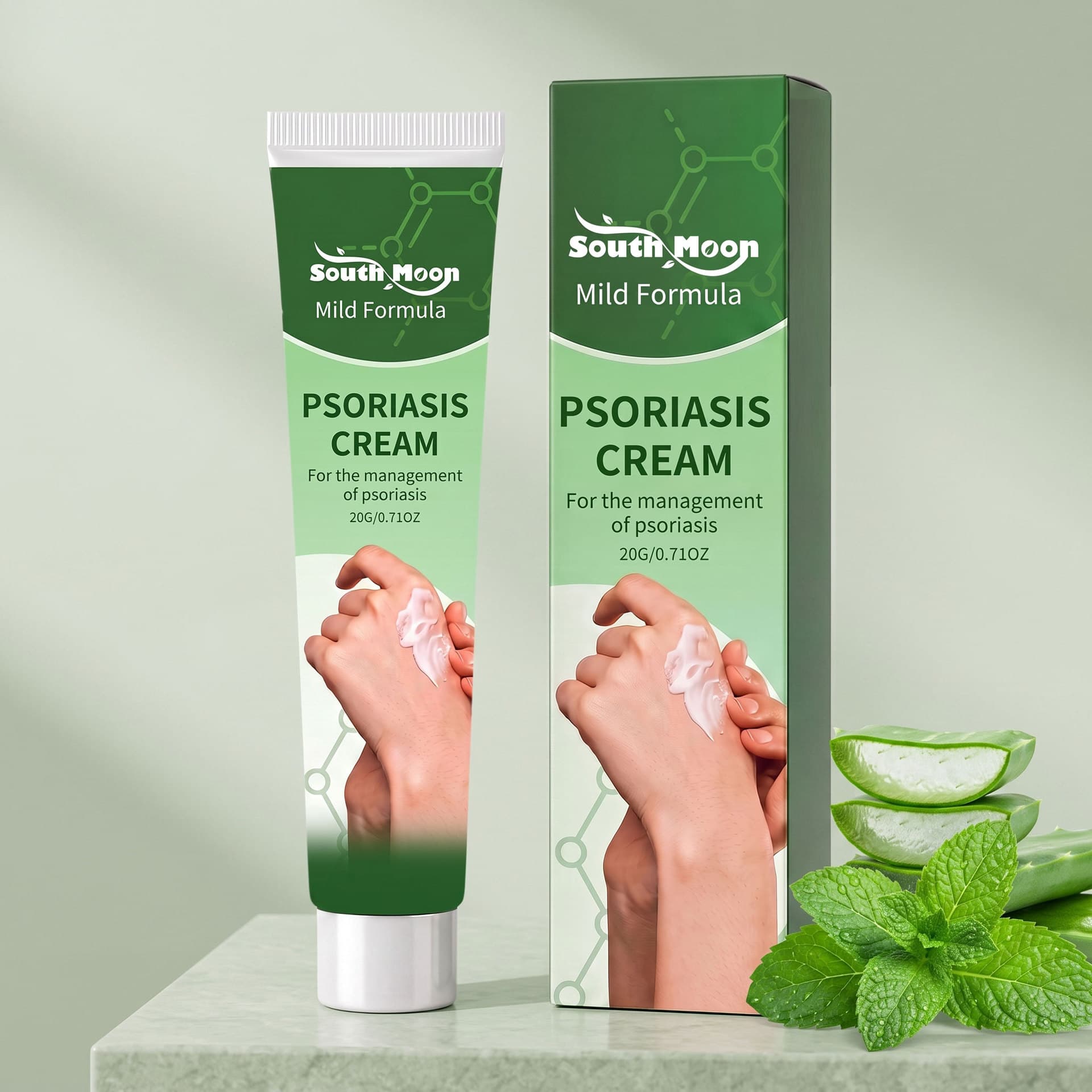 SOUTH MOON skin care cream cares for body skin, cleanses, moisturizes, smoothes and rejuvenates skin care cream