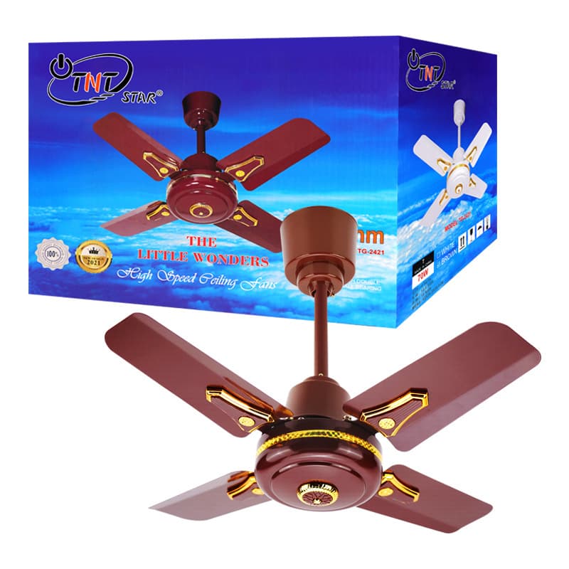 24-inch Household Ceiling Fan 220V Bedroom Dining Room Fan Metal Small Ceiling Fan