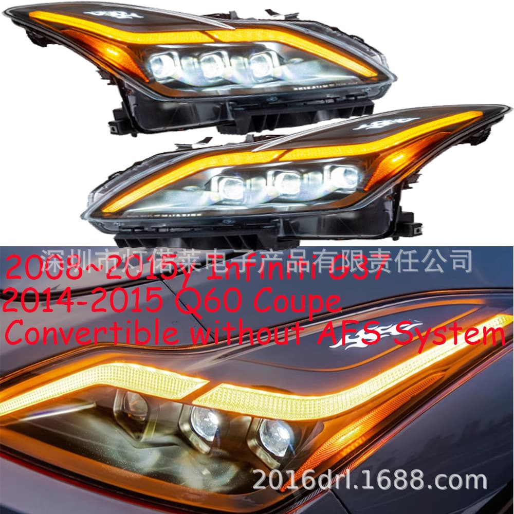 For Infiniti G37 Headlight Assembly Modification G28 Daytime Running Light Sequential Turn Signal 08~15 Model
