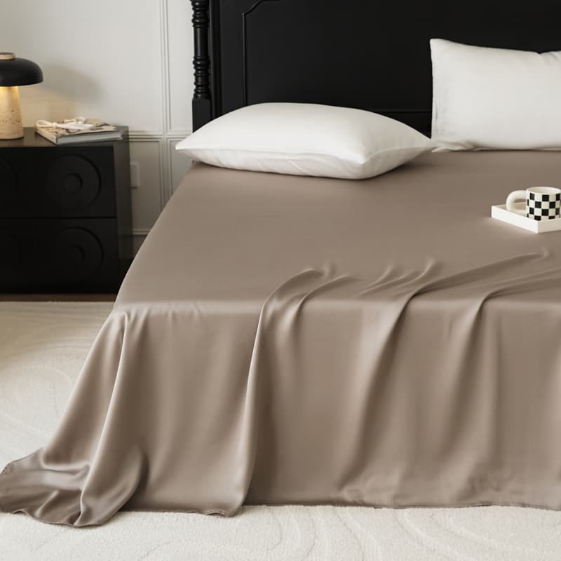 Solid Color Tencel Bed Sheet Cover Single Piece Summer Ice Silk Naked Sleep Lyocell Bed Cover Set Bed Sheet Duvet Cover