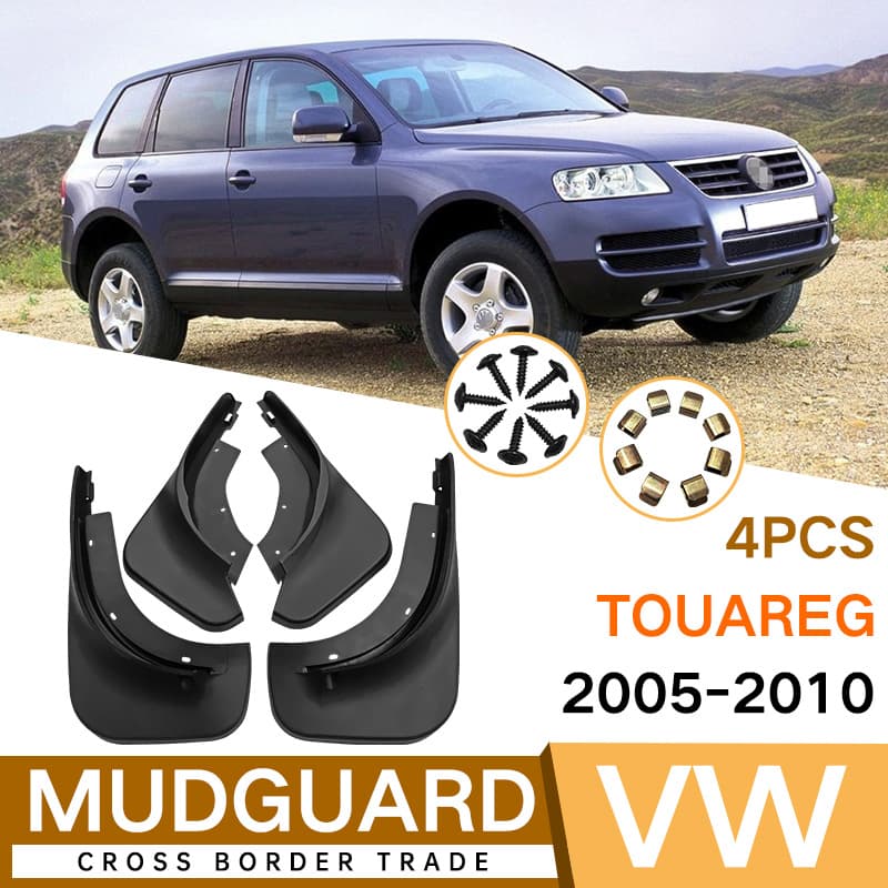 Car Mudguard Leather Valve for Volkswagen Touareg 2005-2010 Plastic Wheel Well Mudguard Black PP Soft Plastic Special Vehicle