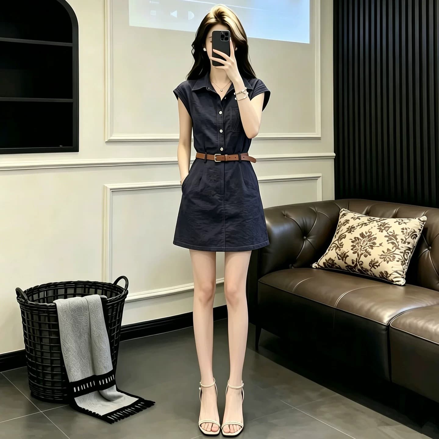 Very Beautiful Denim Dress for Women, Summer 2026 New Trendy High-End Sense Popular Dress
