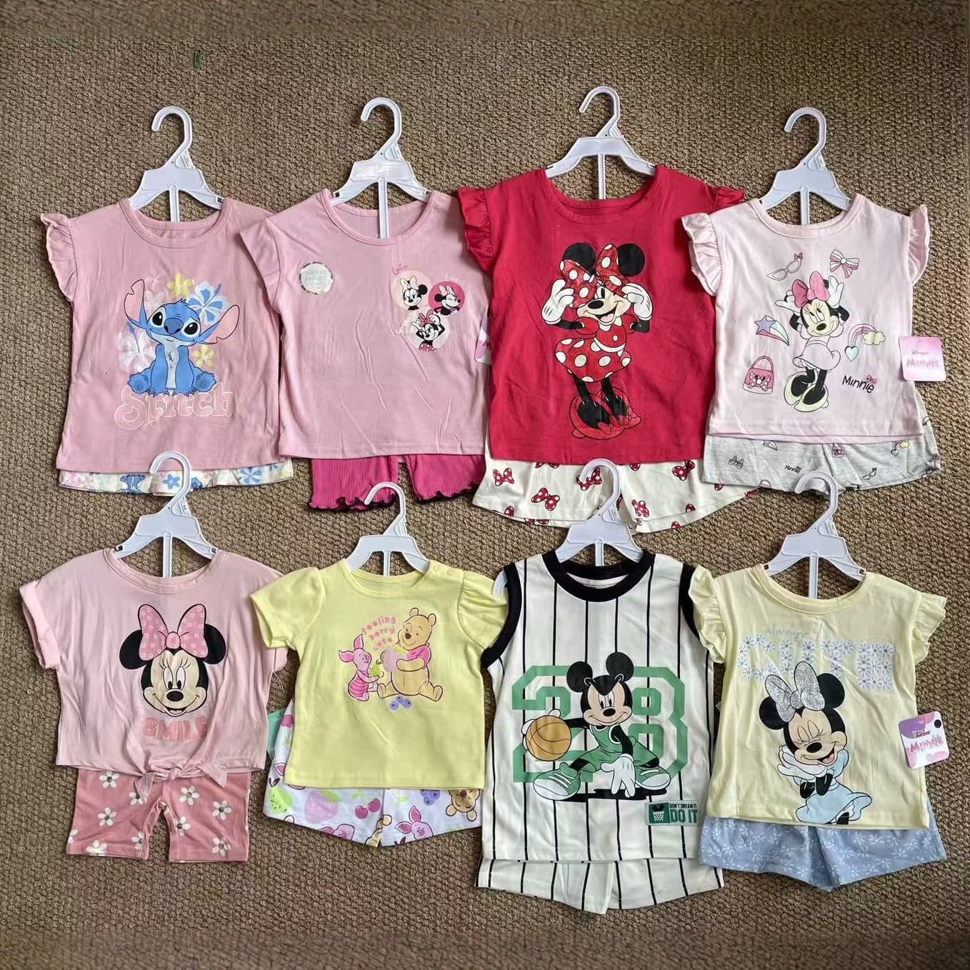 Disney Cartoon Series Short Sleeve Set 2026 New Foreign Trade Kids Clothing Dis*ney play set