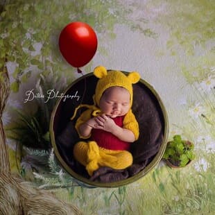 2025 Newborn Bear Photography Props, Handmade Baby Photography Props Mohair Outfit