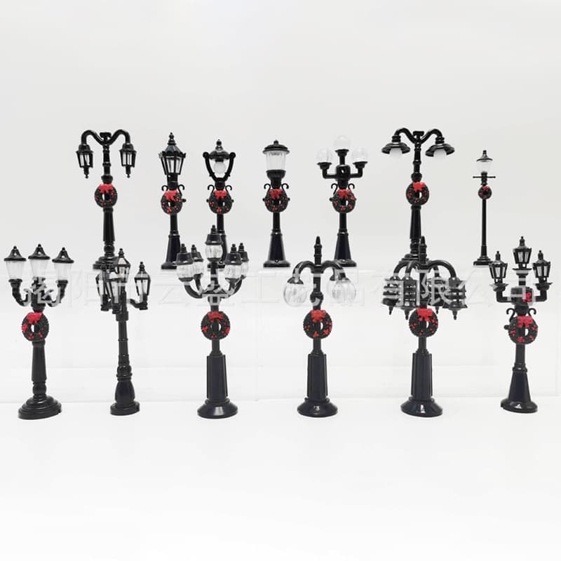 Christmas mini street lamp doll house street lamp mini model desktop decoration ornaments small street lamp collection