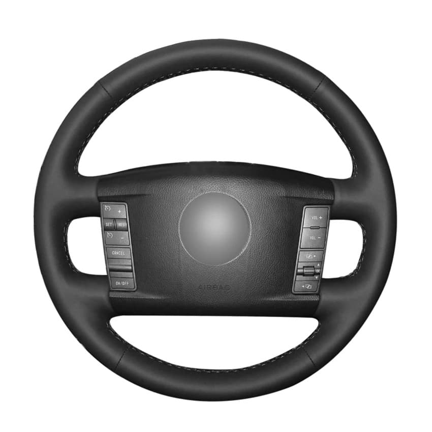 Hand-stitched steering wheel cover for 2006-2007-2008-2009 Volkswagen Touareg Phaeton, cross-border, Kia Borrego steering wheel cover
