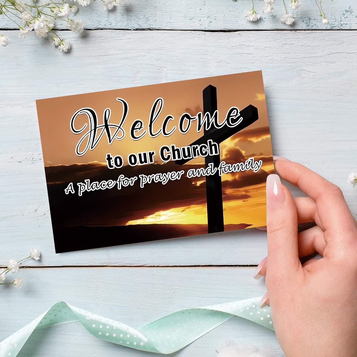 Hot Selling 25 Church Visitor Cards Contact Card Information Statistics Card Welcome Prayer Request Card