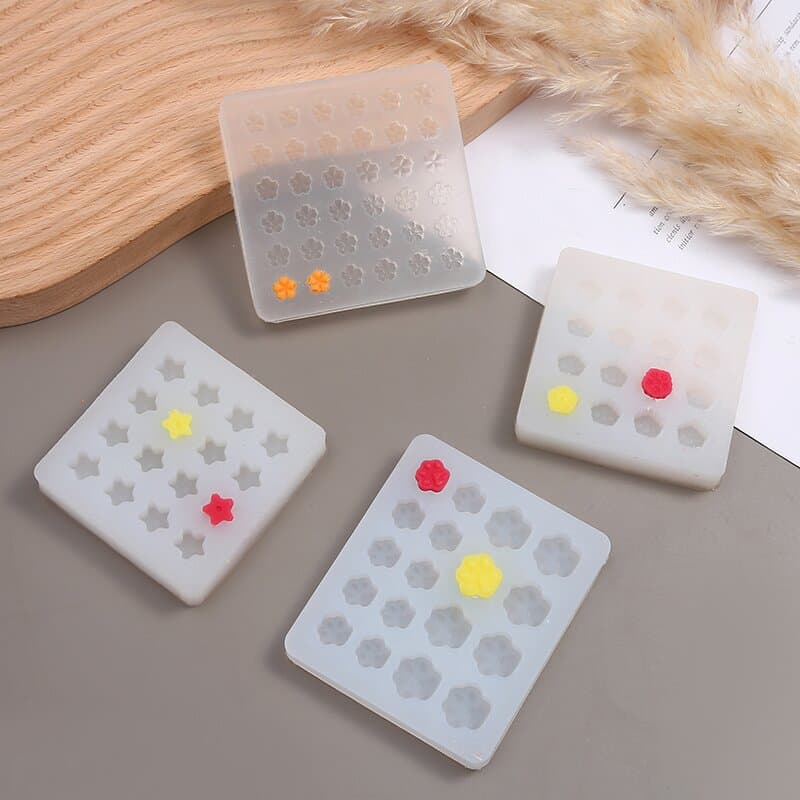 Cat Claw Silicone Mold Wax Beads Snowflake Five-pointed Star Sakura Baking Cake Mould Irregular Shape for DIY Aromatherapy Candle