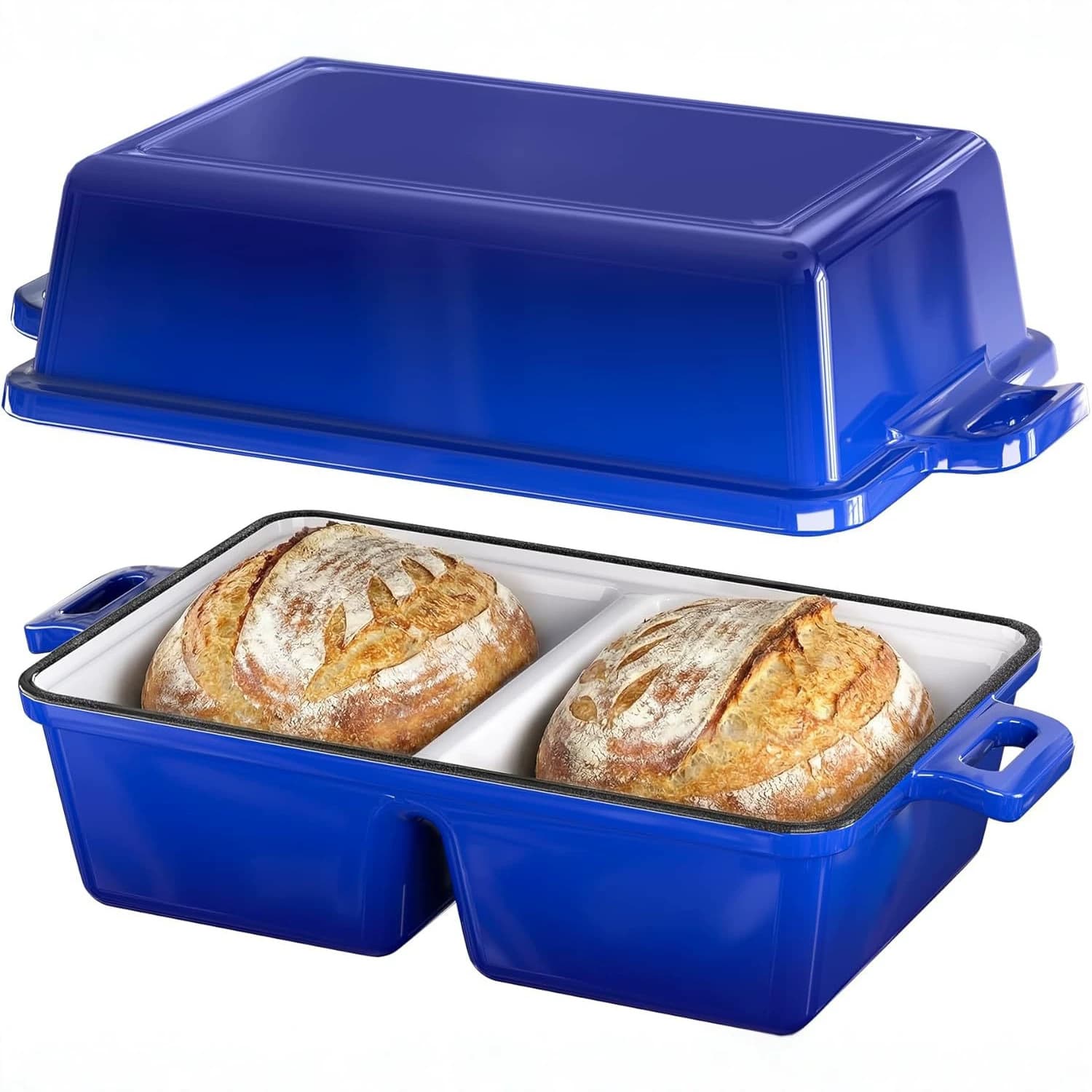 Amazon Cast Iron Bread Pot Home Uncoated Thickened Dual-Use Pot Baking Cake Special Bread Pot Cross-Border