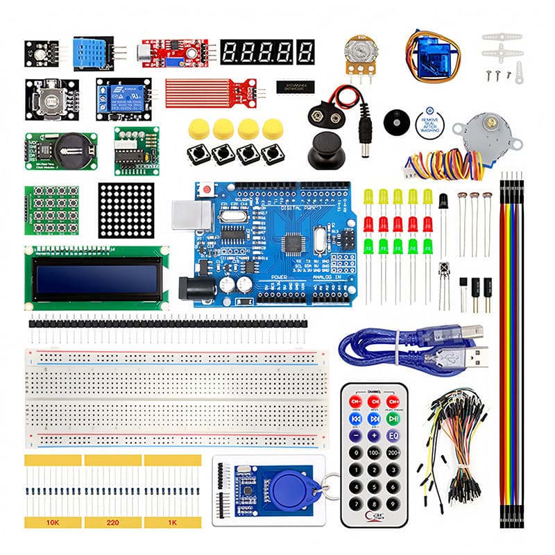 UNO R3 Learning Kit Starter Kit Stepper Motor RFID Kit Compatible with Arduino