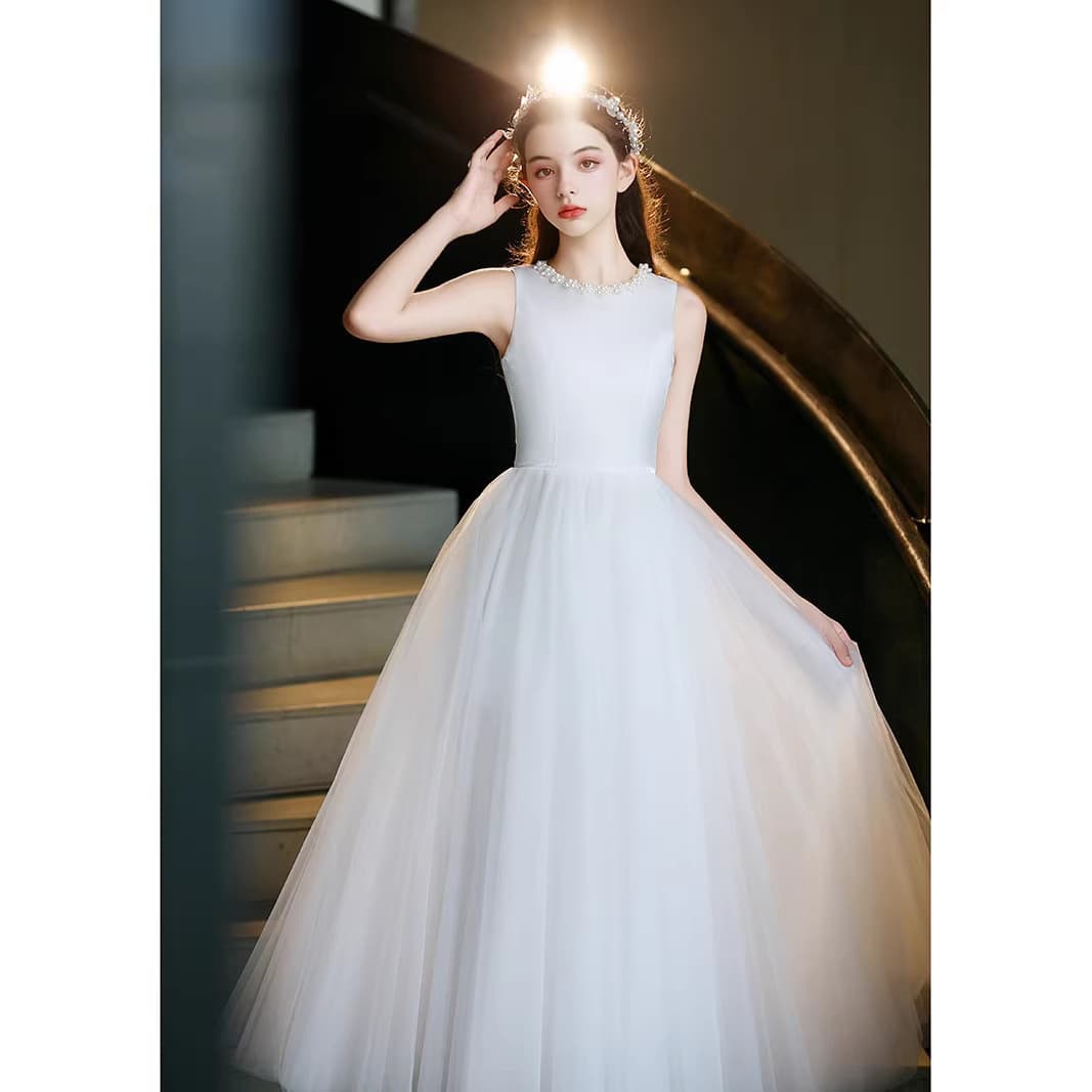 Girls Princess Dress 2026 New Piano Performance Outfit Big Girl Birthday Flower Girl Evening Gown