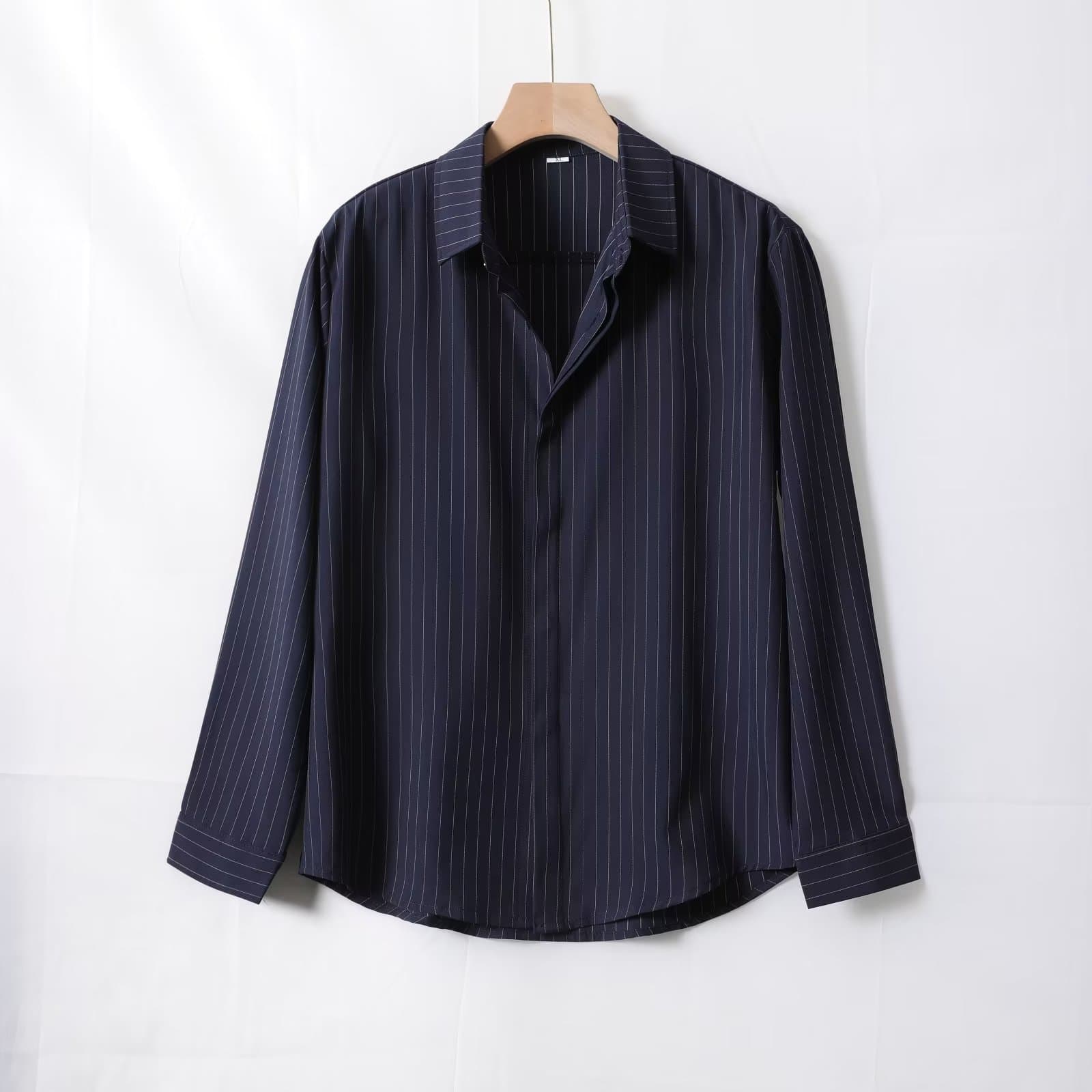 2023 Letter Print Long Sleeve Shirt Japanese Hong Kong Style Loose Fit Casual Shirt for Men Summer Trendy Versatile Jacket