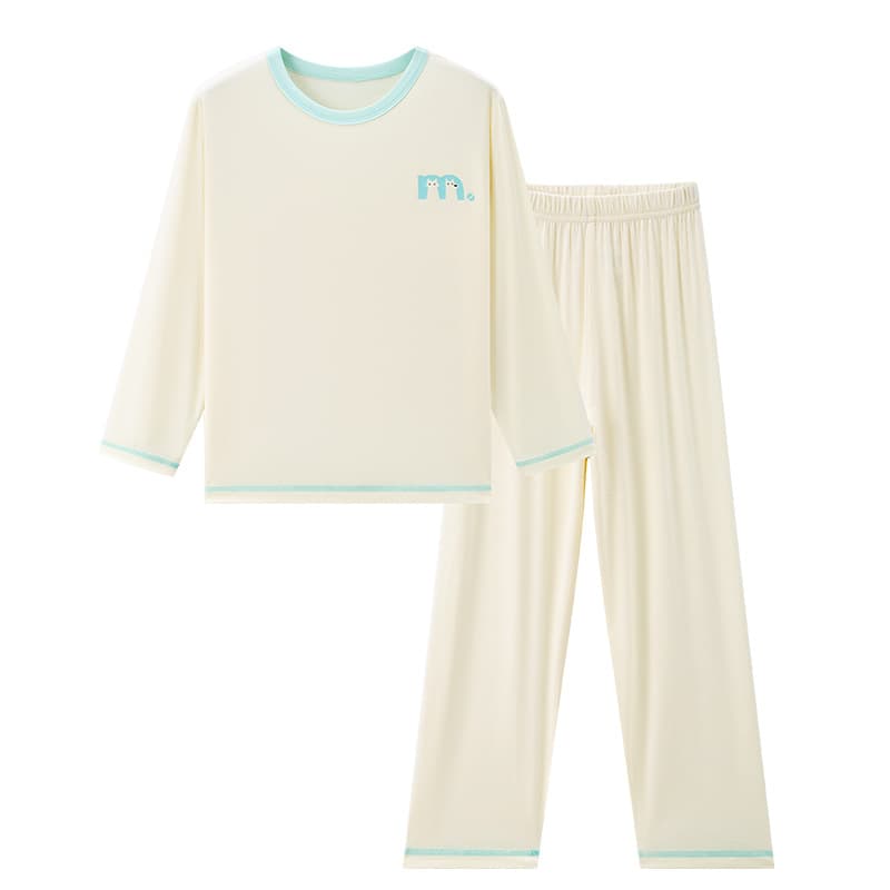 Boys' Modal Simple Pajamas, Teenagers' Thin Summer Air Conditioning Suit, Popular Ice Silk Homewear