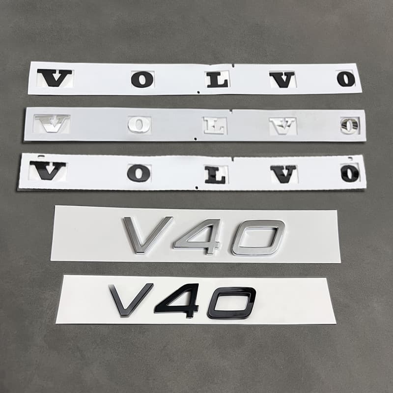 For Volvo V40 Emblem Modification VOLVO Rear Badge Sticker English Letter Badge