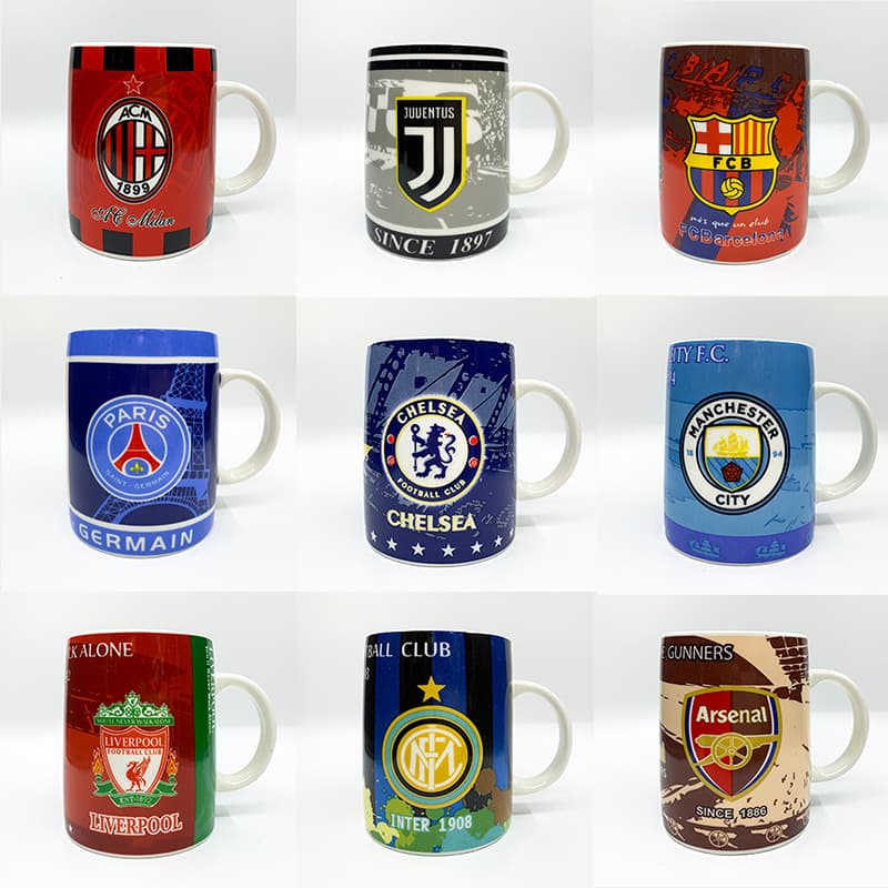 Football Club Ceramic Mug Real Madrid Juventus AC Milan Creative World Cup Gift Birthday Present for Men