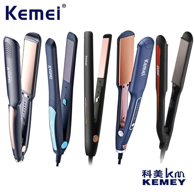 Cross-border Kemei curling iron perm splint professional straightener hair straightener negative ion curling iron home