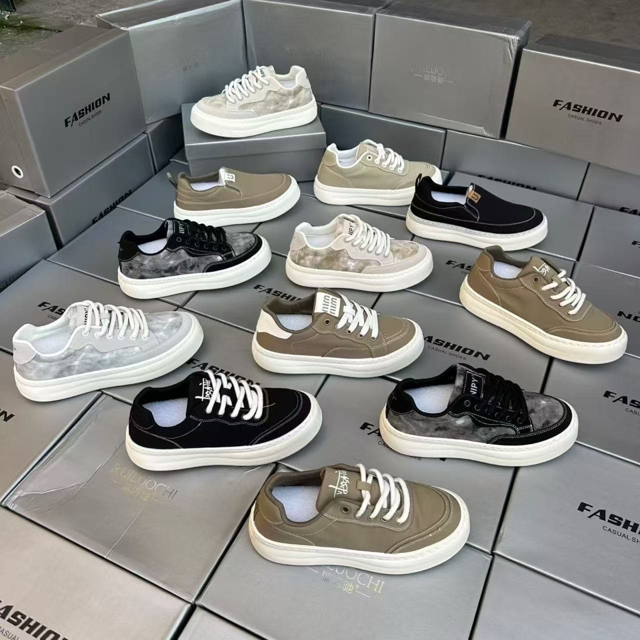 Wenzhou Men's Shoes Wholesale Casual Shoes Manufacturer Supply Sports Shoes Miscellaneous Shoes Physical Store Live Broadcast Fashion Versatile Shoes