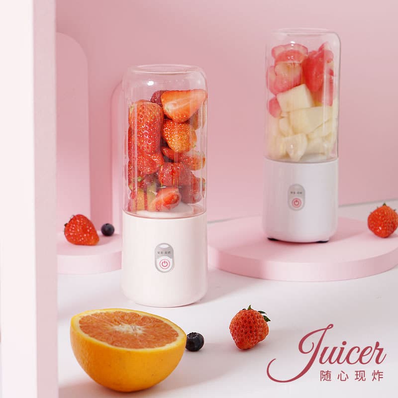 Portable Juice Maker, Ice Crusher, Rechargeable Food Processor, Fruit and Vegetable Blender, Mini Household Appliance