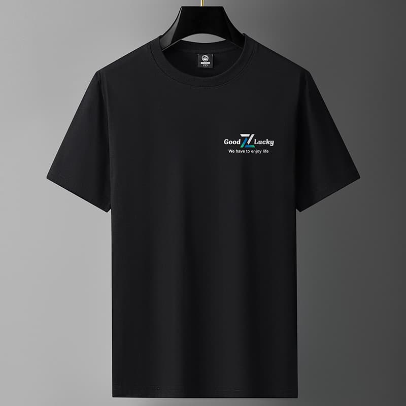 Men Short Sleeve T-Shirt Clothes Pure Cotton Summer Tee Loose Big Size Base Layer Trendy Casual Half Sleeve Top Clothes