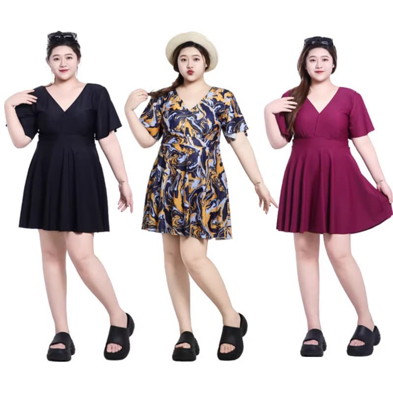 2026 Summer Collection: Comfortable, Slimming, One-Piece Swimsuit for Plus Size Women (300 lbs)