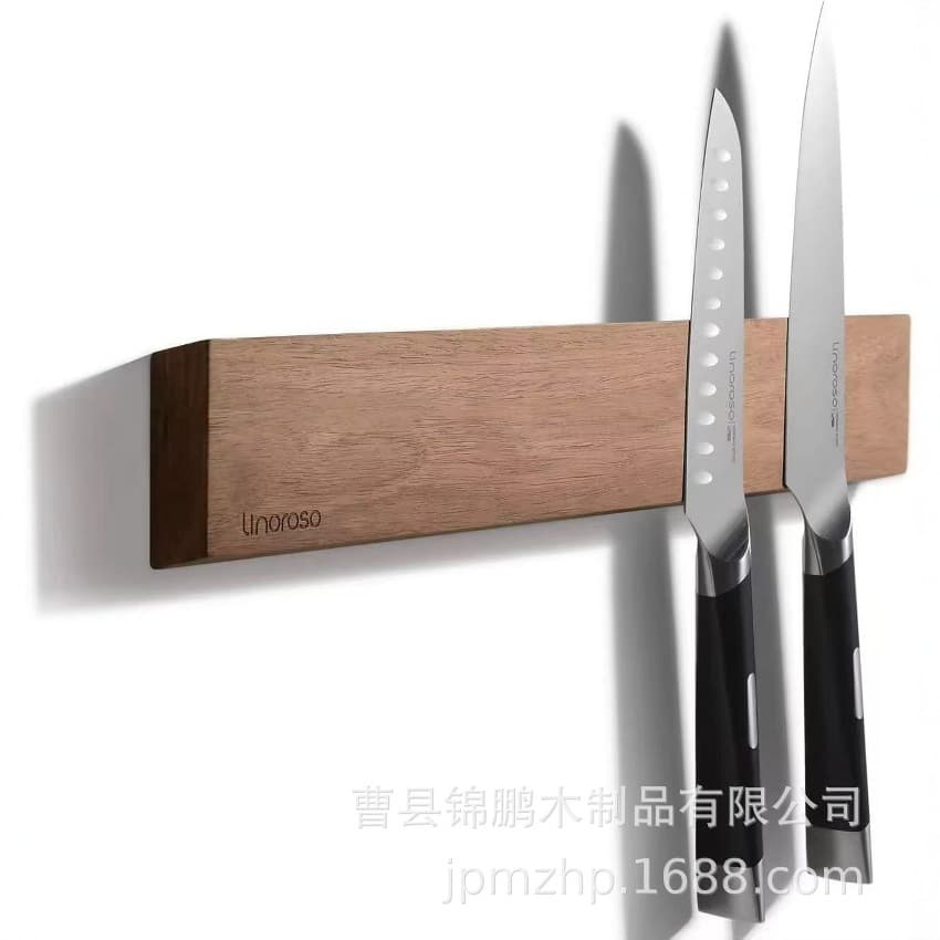 Cross-Border Wooden Wall Magnetic Knife Strip for Strong Tool and Utensil Attachment, Magnetic Wall-Mounted Blade Holder