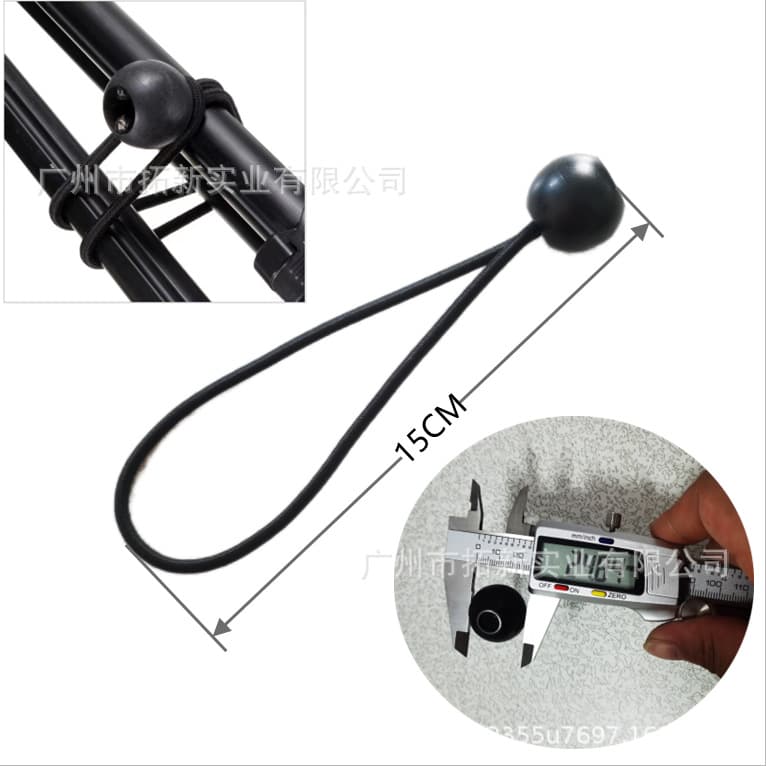 Source Factory Black Plastic 25MM Ball Rope Outdoor Fixing Ball Rope Tent Trampoline Ball Rope Beach Net Elastic