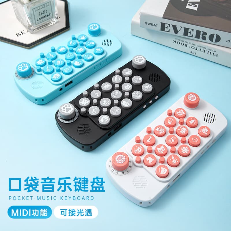 TikTok Viral Pocket Piano Music Keyboard Electronic Organ Wholesale Multi-Tone MIDI Keyboard Instrument Drop Shipping