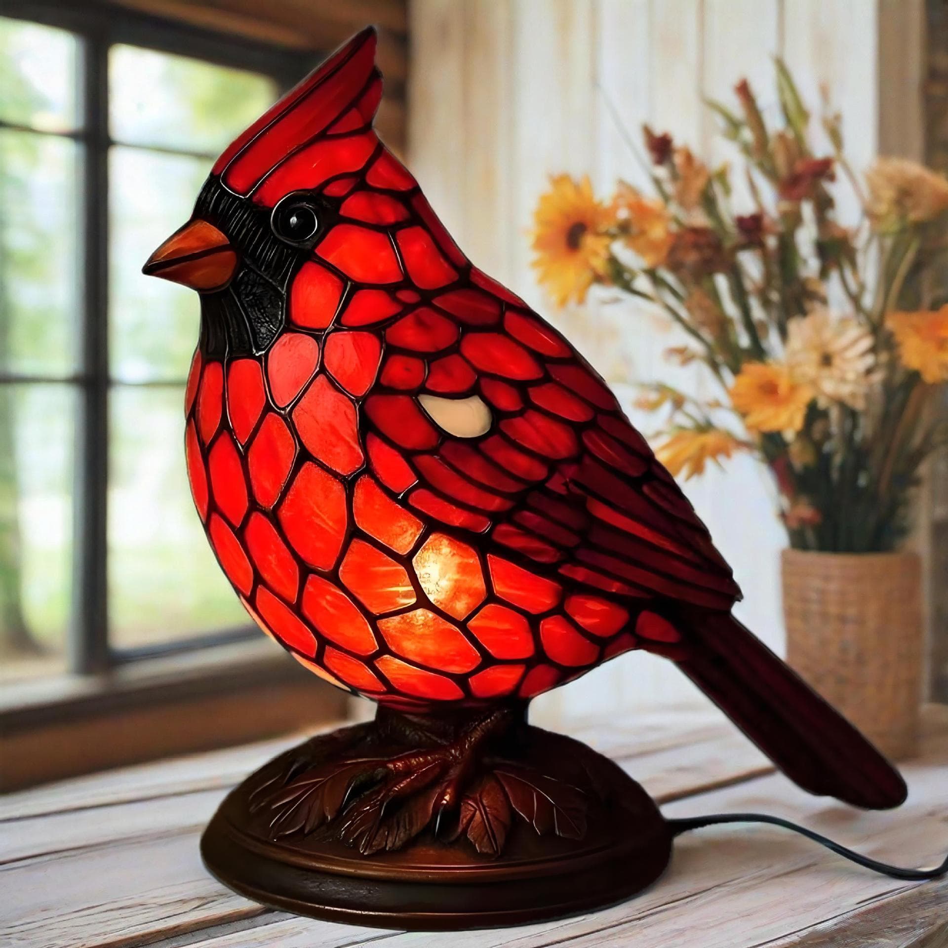 Resin Christmas Glass Ball Christmas Tree Santa Claus Snowman Red Parrot Christmas Decoration Ornament Premium Unique Style