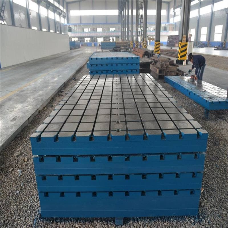 Cast Iron Tapping Machine Worktable M14 T-Slot Cast Iron Plate Electric Tapping Machine Work Plate Tapping Machine Platform