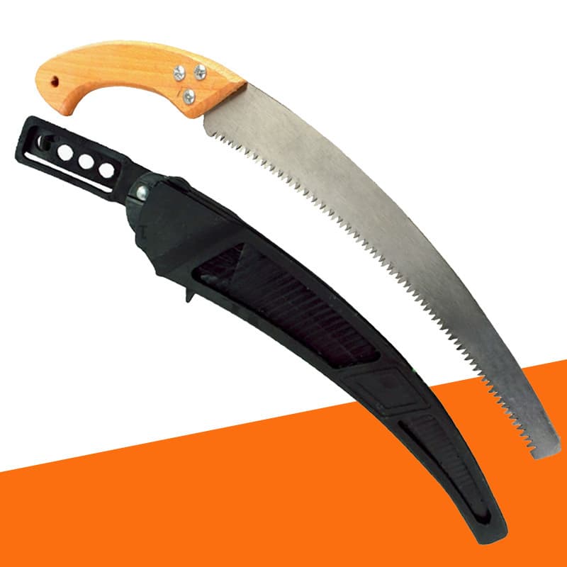 Carpentry 350mm Wooden Handle Curved Saw for Garden Pruning