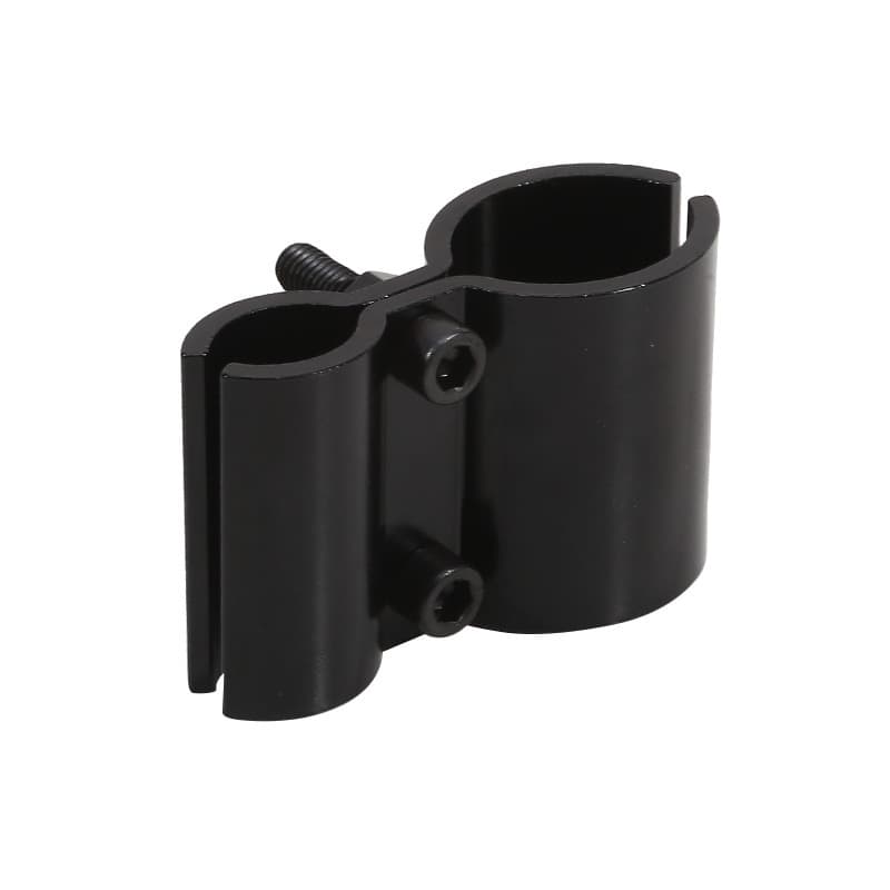 Black Double Clamp Quick-Release Pipe Clamp Bracket Single Double Nail High Narrow Low Narrow Wide Pipe Clamp Aluminum Alloy QQ Clamp