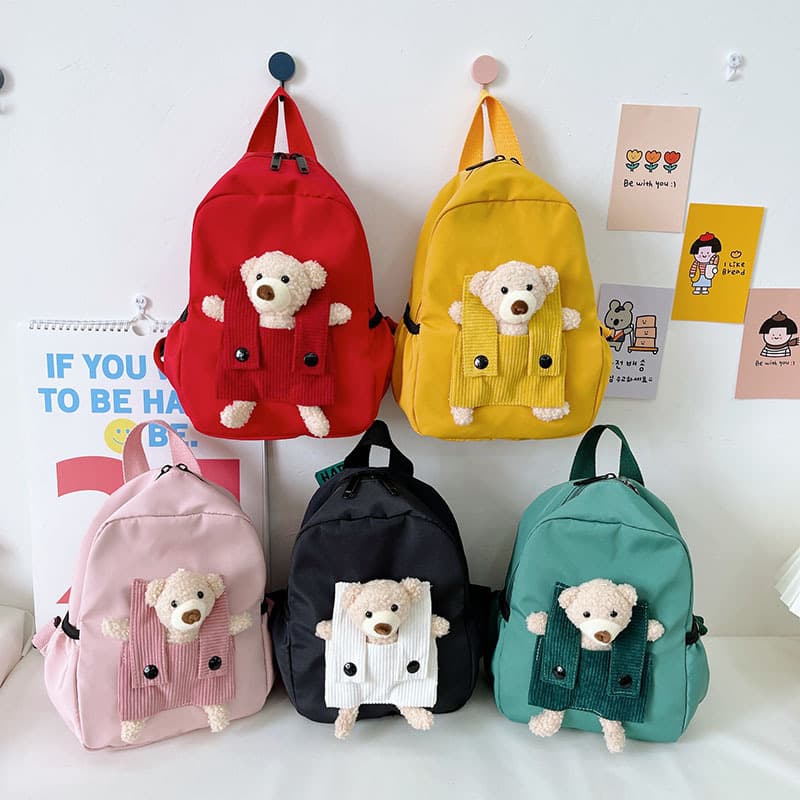 Cute Bear Backpack for Kids, Funny Kindergarten Schoolbag, Children's Backpack