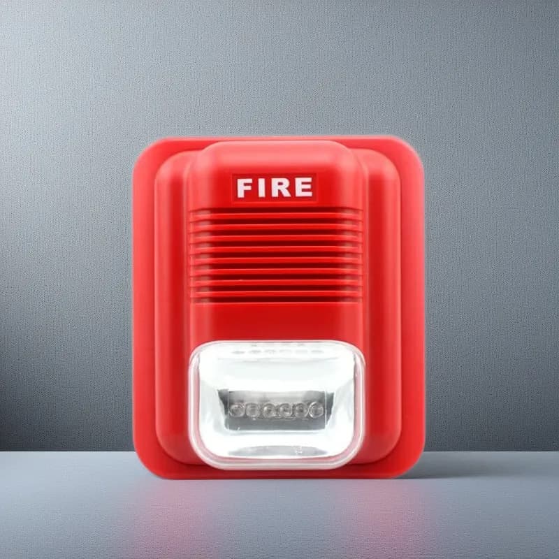 Fire Sound and Light Alarm 119 Fire Alarm LED Flashing Light Siren 12V 24V High-Pitch Alarm